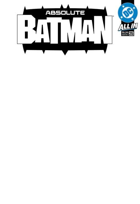 Absolute Batman #25 Cover E Blank Card Stock